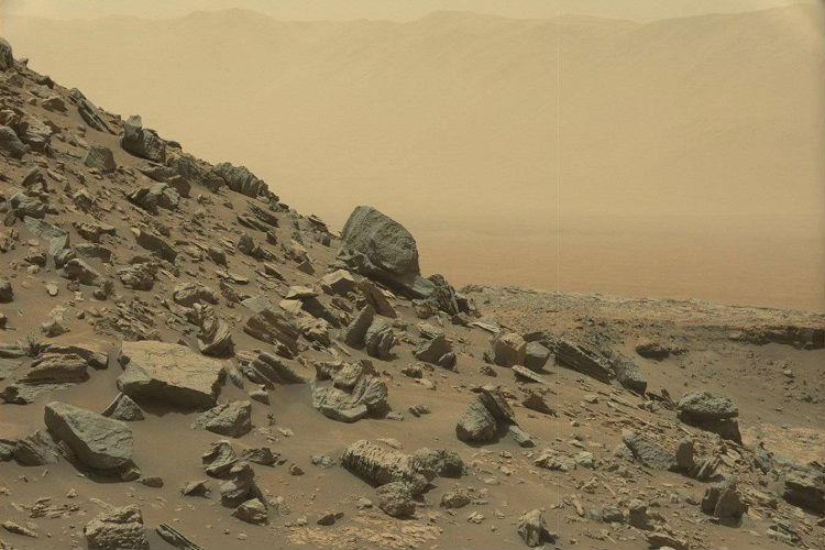 The barren surface of Mars